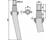 Tine for rotary harrows