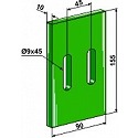 Greenflex plastic scraper for packer rolls