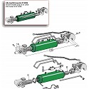 Hydraulic top-link with hook and swivelling tie-rod