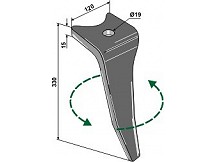 Tine for rotary harrows to fit as Amazone, left